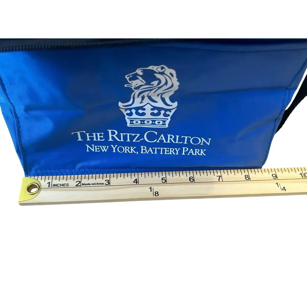 The Ritz-Carlton New York Battery Park Blue Insulated Lunch Cooler Bag Koozie